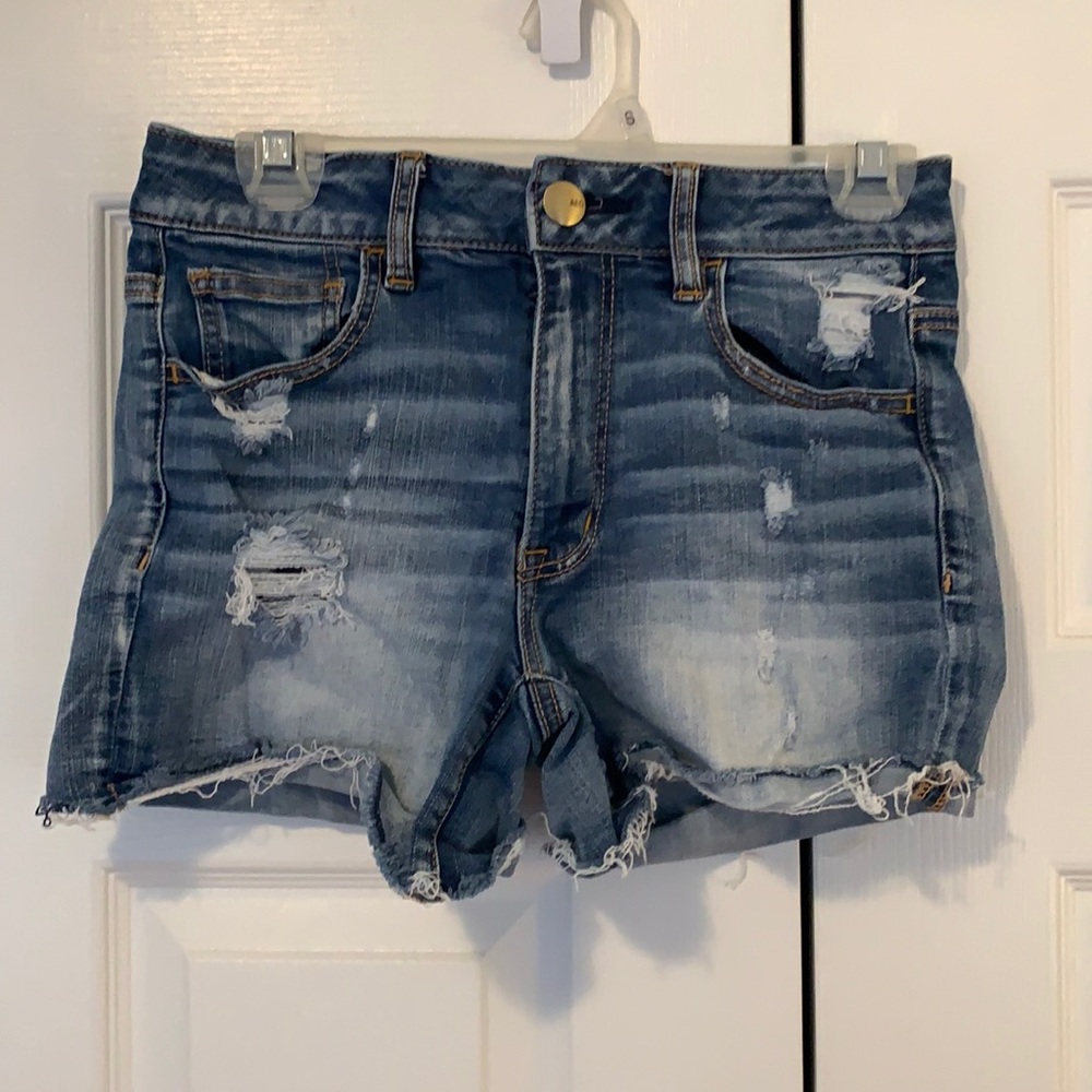 High rise stretch Jean shorts